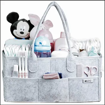 Přebalovací taška Sipo Organizér nejen na hygienické potřeby pro děti, plstěný, ŠEDÝ