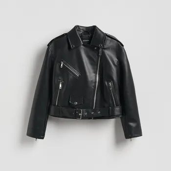 Dámský kabát Reserved - Bunda s umělé kůže - černý - 445IA-99X - 445IA-99X-XL