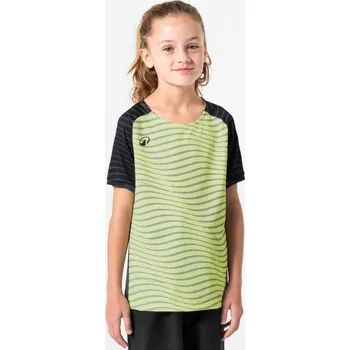 Fotbal KIPSTA Dětský fotbalový dres s krátkým rukávem Viralto Ripple 14 LET ČERNÁ|ŠEDÁ|ŽLUTÁ