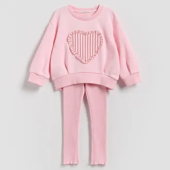 Dívčí oblečení Reserved - Bavlněná sada - růžová - 794HN-30X - 794HN-30X-92