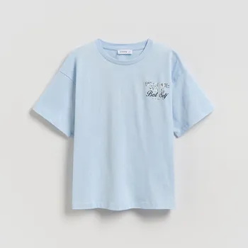 Dívčí oblečení Reserved - Tričko s potiskem na zádech - bleděmodrá - 978HT-05X - 978HT-05X-116