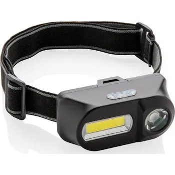 Čelovka Čelovka s LED a COB - Barva Černá