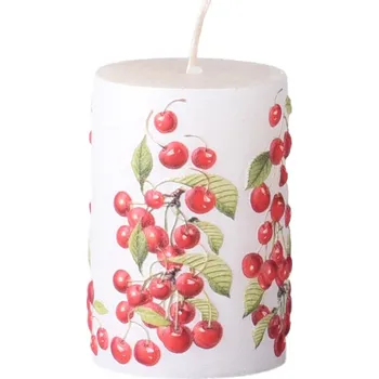 Svíčka Vonná svíčka válec rustik s vůní Black Cherry 50x80 mm