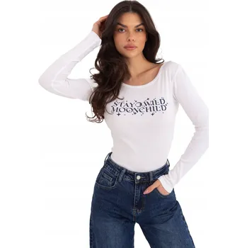 Dámské tričko Dámské přiléhavé tričko s nápisem a lodičkovým výstřihem