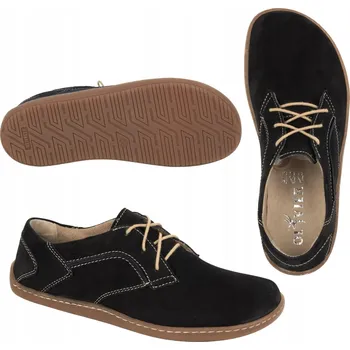 Dámské tenisky BAREFOOT Dámské minimalistické kožené boty 1082 černé nubuk 39