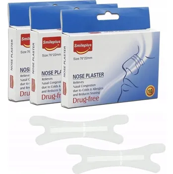 Pomůcka proti chrápání a spánkové apnoe Náplasti na nos LEPŠÍ DÝCHÁNÍ proti chrápání