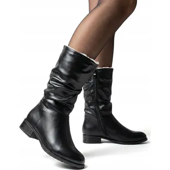 Dámské kozačky Wojtyłko dámské kozačky do půli lýtek s plochým podpatkem, velikost 37