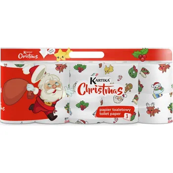 Toaletní papíry Suchý toaletní papír bez vůně Kartika 10 ks