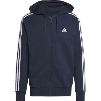 Pánská mikina Pánská mikina adidas ESSENTIALS FRENCH 3-STRIPES HOODIE S Tmavě modrá, Bílá