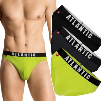 Slipy X3 Pánské sportovní slipy ATLANTIC 3MP-094 Slipy bavlněné sada - XL