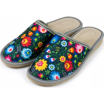 Dámská obuv Dámské pantofle lowickie, horské bamboše, dámské pantofle, domácí vel. 41