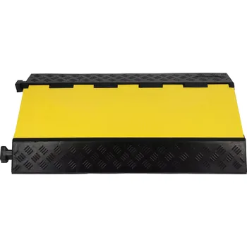 Rohožka Černo-žlutý gumový kabelový most (3x55x65) FLOMA CPR63 - délka 88,5 cm, šířka 49 cm, výška 7 cm - 62621281