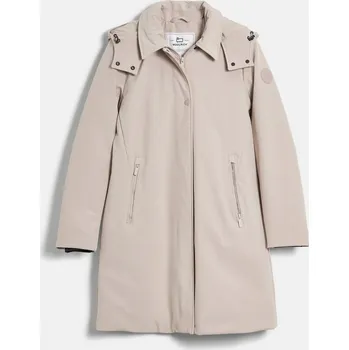 Dámský kabát KABÁT WOOLRICH FIRTH DOWN HOODED TRENCH LIGHT TAUPE