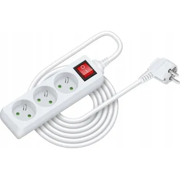 Prodlužovací kabel Prodlužovací Kabel s přepěťovou ochranou Retlux 5 m, 3 zásuvky ks bílý