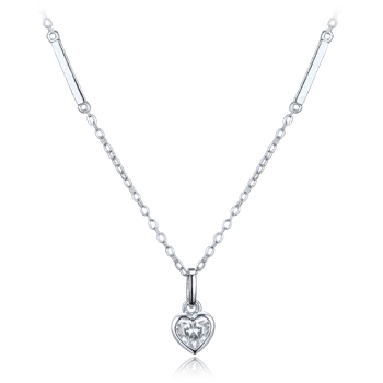 Náhrdelník 4779 MINET Decentní stříbrný náhrdelník srdce