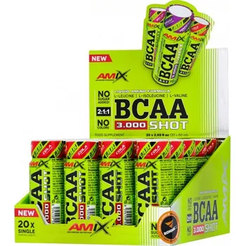 Aminokyselina Amix BCAA 3000 Shot (výprodej) 20x 60 ml cola
