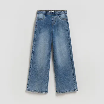 Dívčí oblečení Reserved - Pružné džíny wide leg - modrá - 342HN-55J - 342HN-55J-152