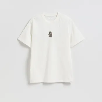 Pánské tričko Reserved - Tričko comfort s potiskem - bílá - 962HL-00X - 962HL-00X-XXL