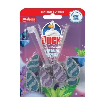 WC čistič Duck WC závěs Active Clean Duo Violet, 2x 36 g