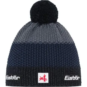 Pokrývka hlavy Eisbär Star Pompon MU Swarzmel/Dark Cobalt/Anthrazit uni