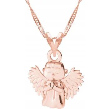 Náhrdelník Pozlacený náhrdelník s andílkem, anděl, andílek - nebe STŘÍBRO 925