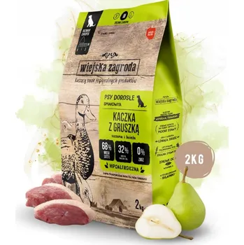 Krmivo pro psa Wiejska Zagroda hypoalergenní suché krmivo pro psy, kachna s hruškou, velikost M, 2 kg