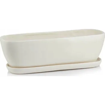 Květináč Květináč 14 x 14 cm keramický béžový