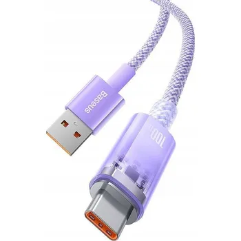 Datový kabel Kabel Baseus USB - USB typ C 1 m fialový