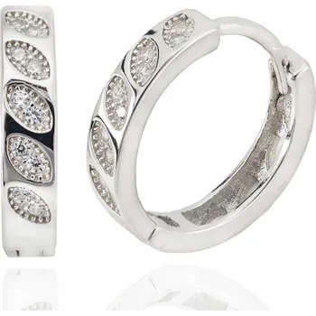 Náušnice STŘÍBRNÉ NÁUŠNICE KRUHY S CIRKONY