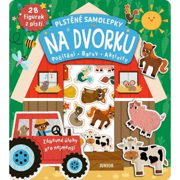 Plstěné samolepky Na dvorku -