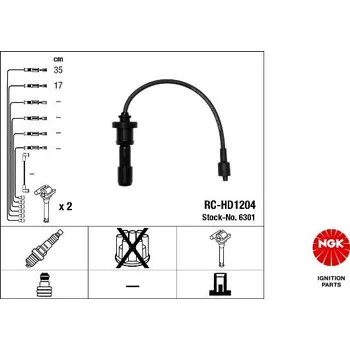 Zapalovací kabel Sada kabelů pro zapalování NGK 6301