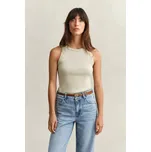 TOP GANT HIGH NECK RIB TANK TOP COUNTRY BEIGE