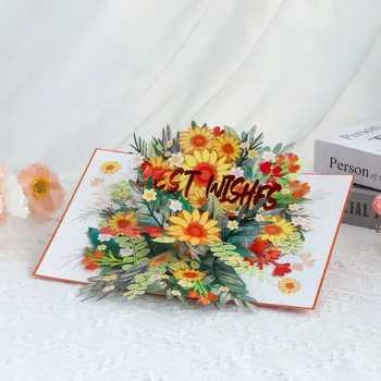 Obraz Poštovní pohlednice 3D Pop-up Květiny - Květinové přání