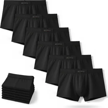 Pánské spodní prádlo MINI PÁNSKÉ BOXERKY krátké přiléhavé z mikromodalu 6 kusů Černé *M