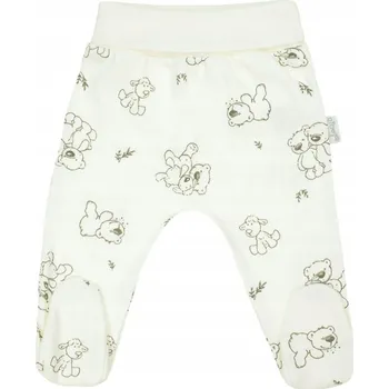 Dupačky Kojenecké bavlněné polodupačky s medvídky krémové Nicol, vel. 62