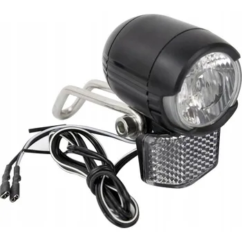 Cyklosvítilna Přední LED světlo na kolo 2K 60 lm pro dynamo v náboji, černé