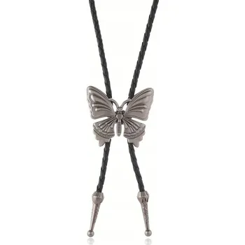Kravata BOLO kravata Kovbojská šňůrka MOTÝL BOHO ART goth kostým y2k alt