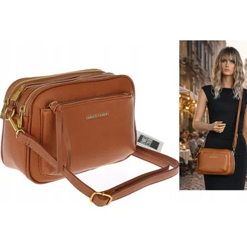 Kabelka Enrico Coveri kabelka, typ kabelka přes rameno, z eko kůže, hnědá