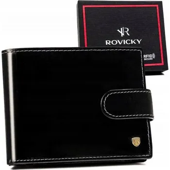 Peněženka Rovicky pánská peněženka z pravé kůže černá - muž