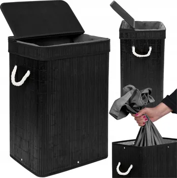 Koš na prádlo Volně stojící koš na prádlo Gockowiak 80 l černý
