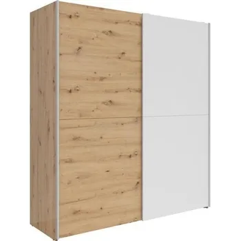 Šatní skříň Skříň Time 2 - Black Red White - BRW Bílá 170.3x190.5 cm