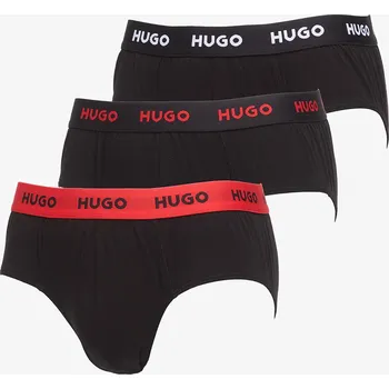 Pánské spodní prádlo Boxerky Hugo Boss Hip Brief 3-Pack Black L