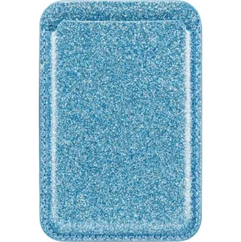 Třpytivá nalepovací kapsa na karty pro iPhone - modrá
