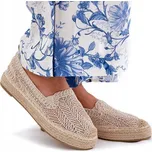 Dámské espadrilky na platformě s pletenou podrážkou VINCEZA 17392 béžové, velikost 38