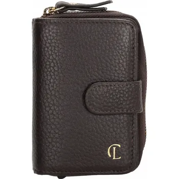 Peněženka Charm London dámská kožená peněženka Union Square - tmavě hnědá