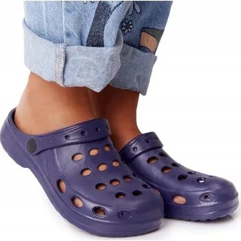 Dámská obuv Tmavě modré dámské pěnové CROCS NAZOUVÁKY na pláž, velikost 39
