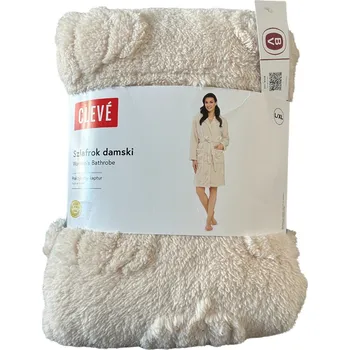Dámský župan Župan Cleve s kapucí L/XL, krémová