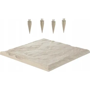 Zahradní dekorace Betonová dlažba 39,5x39,5×2,6CM 4ks Zahradní kameny čtvercové béžové