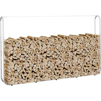Stojan na palivové dřevo 250x25x150 cm Pozinkovaná ocel - 8721158560445
