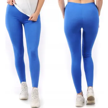 Dámské legíny Dámské dlouhé legíny Legíny LAEMI 461 Chabrové (modrokvěté) 5XL
